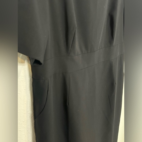 Estee Lauder Black Sheath Dress Crew Neck Size 14 - Picture 3 of 8